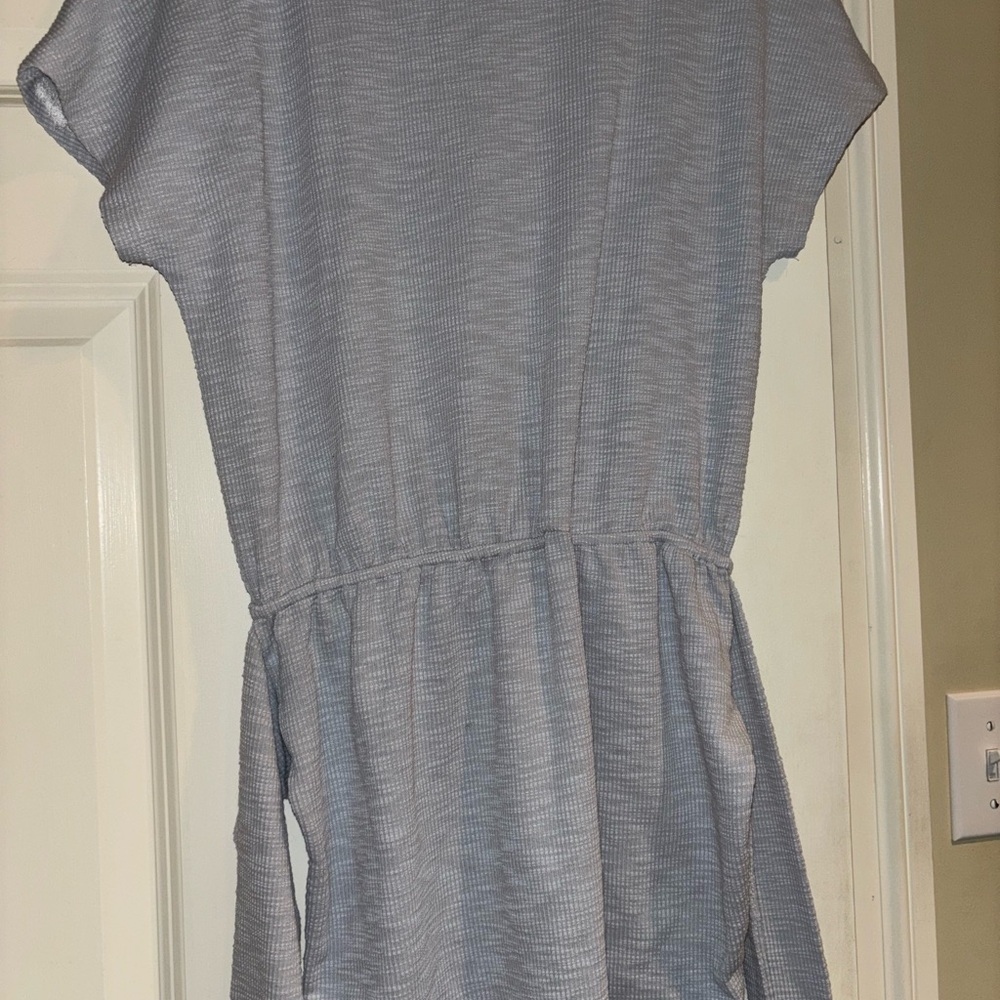 Chic Blueish/Gray Short Sleeve Dress